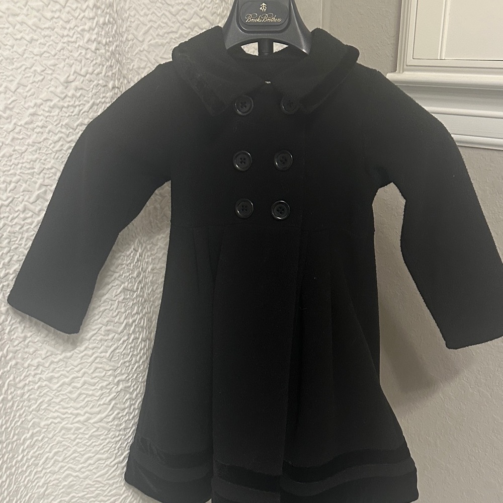 Copper Key Classic Black Kids Pea Coat